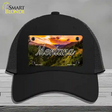 Montana Forest Sunset State Novelty License Plate Hat Mesh / Black