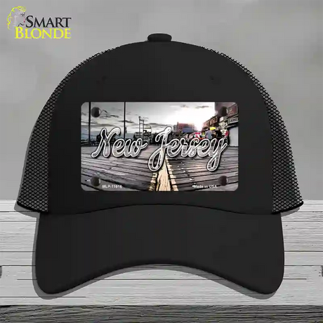 New Jersey Boardwalk State Novelty License Plate Hat Mesh / Black