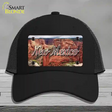 New Mexico Red Canyon State Novelty License Plate Hat Mesh / Black