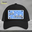 Cat Lover Novelty License Plate Hat Mesh / Black