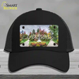 Vermont State Building State Novelty License Plate Hat Mesh / Black