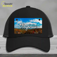 Virginia Mountain Range State Novelty License Plate Hat Mesh / Black