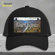 West Virginia River Bridge State Novelty License Plate Hat Mesh / Black