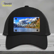 Wisconsin Colorful Lake State Novelty License Plate Hat Mesh / Black