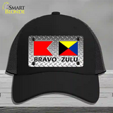 Bravo Zulu Novelty License Plate Hat Mesh / Black