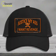 Justice My Ass Novelty License Plate Hat Mesh / Black