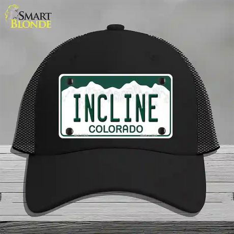 Incline Colorado Novelty License Plate Hat Mesh / Black