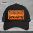 Here For A Good Time Novelty License Plate Hat Mesh / Black