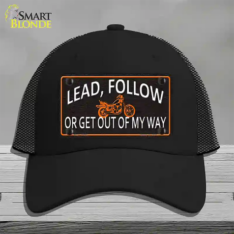 Lead Follow Novelty License Plate Hat Mesh / Black