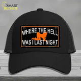 Where The Hell Novelty License Plate Hat Mesh / Black