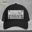 Chrome May Not Get You Home Novelty License Plate Hat Mesh / Black