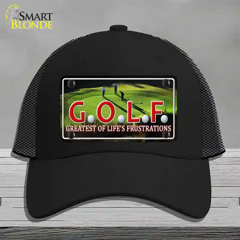 GOLF Novelty License Plate Hat Mesh / Black