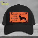 Wiener Love Novelty License Plate Hat Mesh / Black