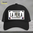 La Perla Puerto Rico Novelty License Plate Hat Mesh / Black