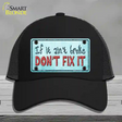 Dont Fix It Novelty License Plate Hat Mesh / Black