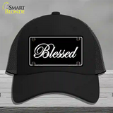 Blessed Black Novelty License Plate Hat Mesh / Black