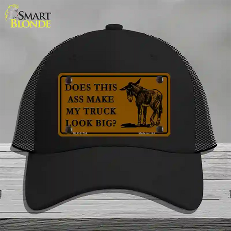 Does This Ass Novelty License Plate Hat Mesh / Black