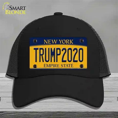 Trump 2020 New York Novelty License Plate Hat Mesh / Black