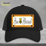 Bee Blessed Simple Novelty License Plate Hat Mesh / Black