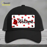 Welcome Ladybug Novelty License Plate Hat Mesh / Black