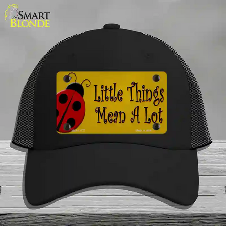 Little Things Mean A Lot Novelty License Plate Hat Mesh / Black