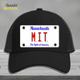 MIT Massachusetts State Novelty License Plate Hat Mesh / Black