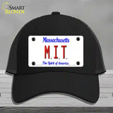 MIT Massachusetts State Novelty License Plate Hat Mesh / Black