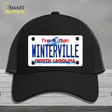 Winterville North Carolina State Novelty License Plate Hat Mesh / Black