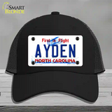 Ayden North Carolina State Novelty License Plate Hat Mesh / Black