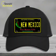 New Mexico Black State Novelty License Plate Hat Mesh / Black