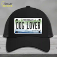 Michigan Dog Lover Novelty License Plate Hat Mesh / Black