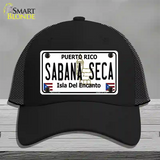 Sabana Seca Puerto Rico State Novelty License Plate Hat Mesh / Black