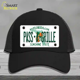 Pass A Grille Florida Novelty License Plate Hat Mesh / Black