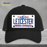 Leicester North Carolina State Novelty License Plate Hat Mesh / Black