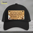 Good Vibes in the Sand Novelty License Plate Hat Mesh / Black