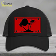 Island Palms Novelty License Plate Hat Mesh / Black