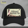 Hello Sweetie Vintage Pinup Novelty License Plate Hat Mesh / Black