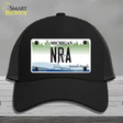 NRA Michigan Novelty License Plate Hat Mesh / Black