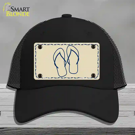 Flip Flops Novelty License Plate Hat Mesh / Black