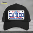 Ocean Isle Beach North Carolina Novelty License Plate Hat Mesh / Black