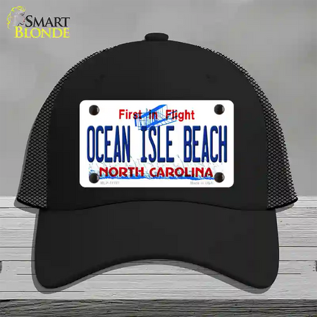 Ocean Isle Beach North Carolina Novelty License Plate Hat Mesh / Black