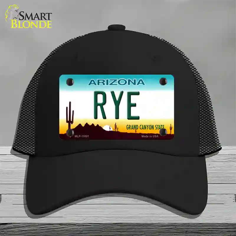 Rye Arizona Novelty License Plate Hat Mesh / Black