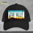 Star Valley Arizona Novelty License Plate Hat Mesh / Black