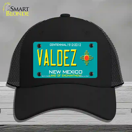 Valdez New Mexico Novelty License Plate Hat Mesh / Black