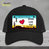 I Love Show Low AZ Novelty License Plate Hat Mesh / Black