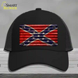 Confederate Flag Corrugated Novelty License Plate Hat Mesh / Black