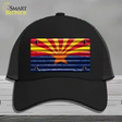 Arizona Flag Novelty License Plate Hat Mesh / Black