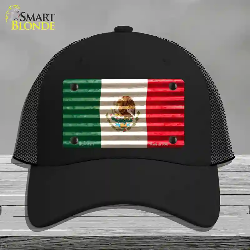 Mexico Flag Novelty License Plate Hat Mesh / Black