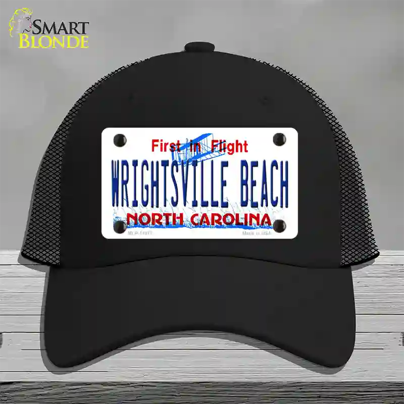 Wrightsville Beach North Carolina Novelty License Plate Hat Mesh / Black