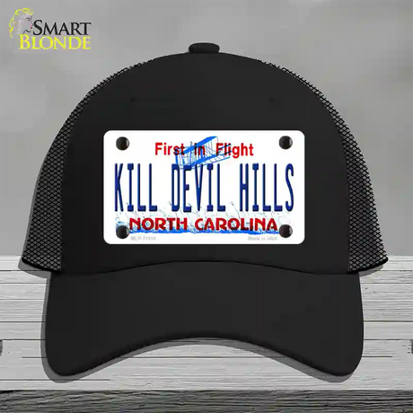 Kill Devil Hills North Carolina Novelty License Plate Hat Mesh / Black